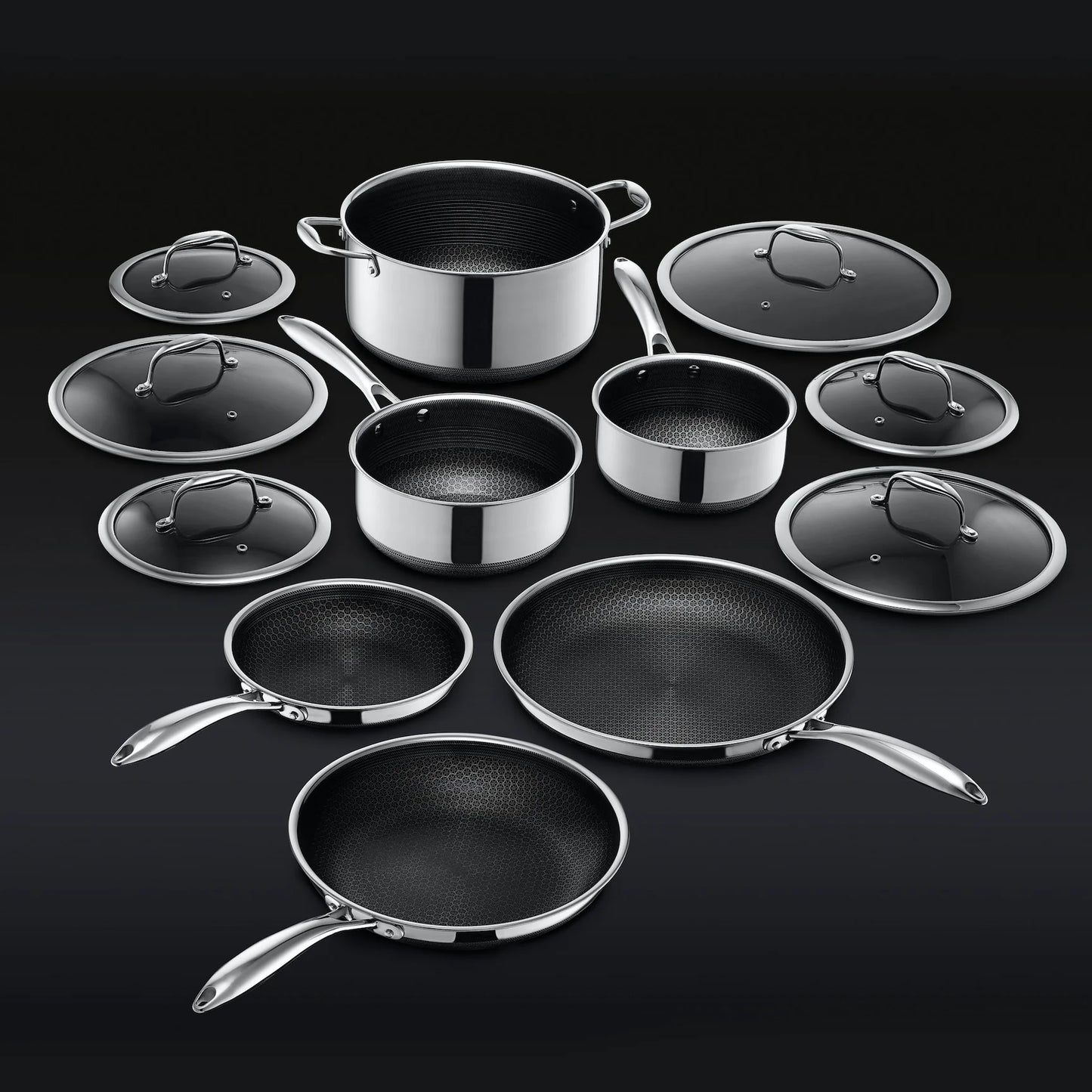 Titanium Pots/Pans Set Pro 12-Pc