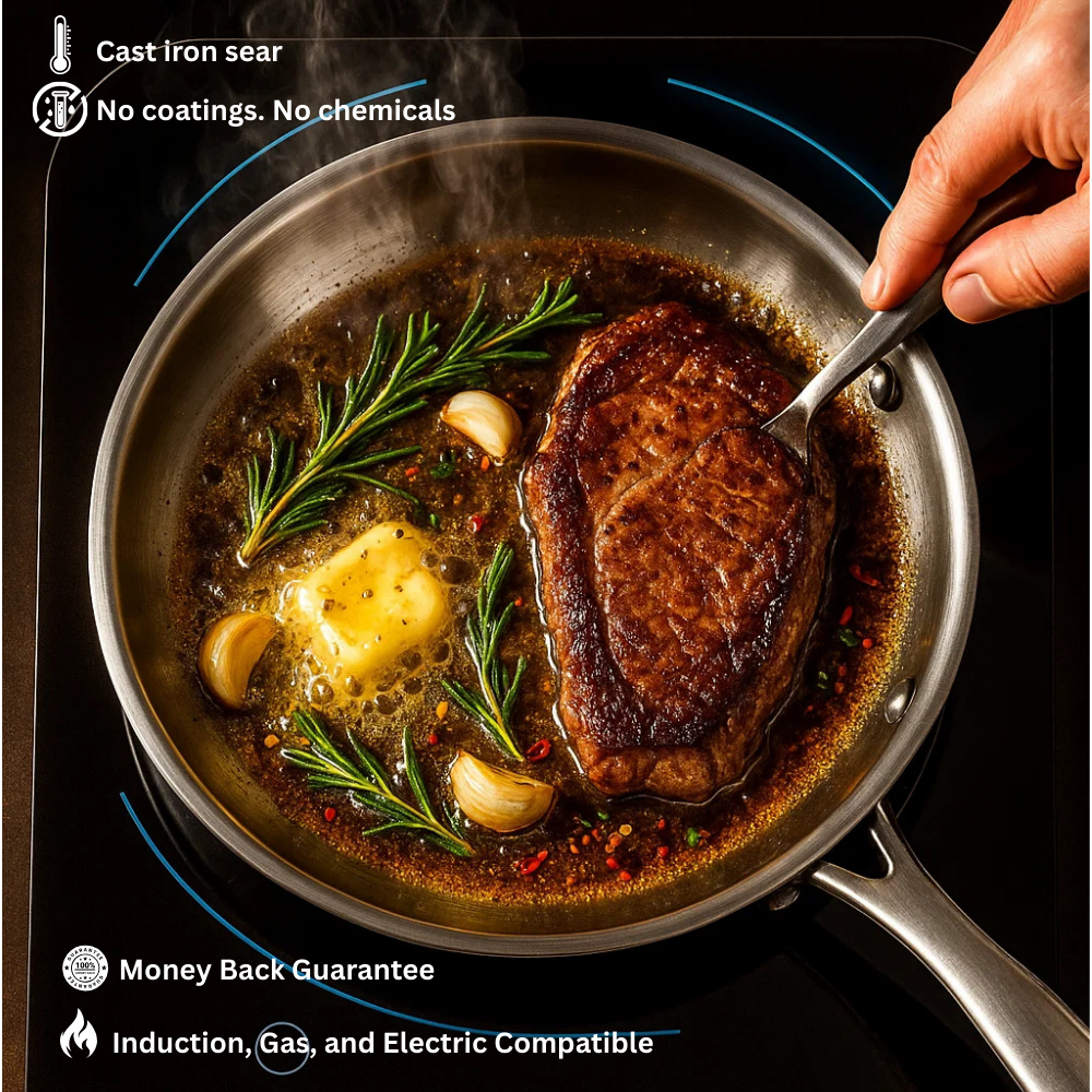 TitanCore® - A Pure Titanium Pan that stays Nonstick without Coatings or Chemicals
