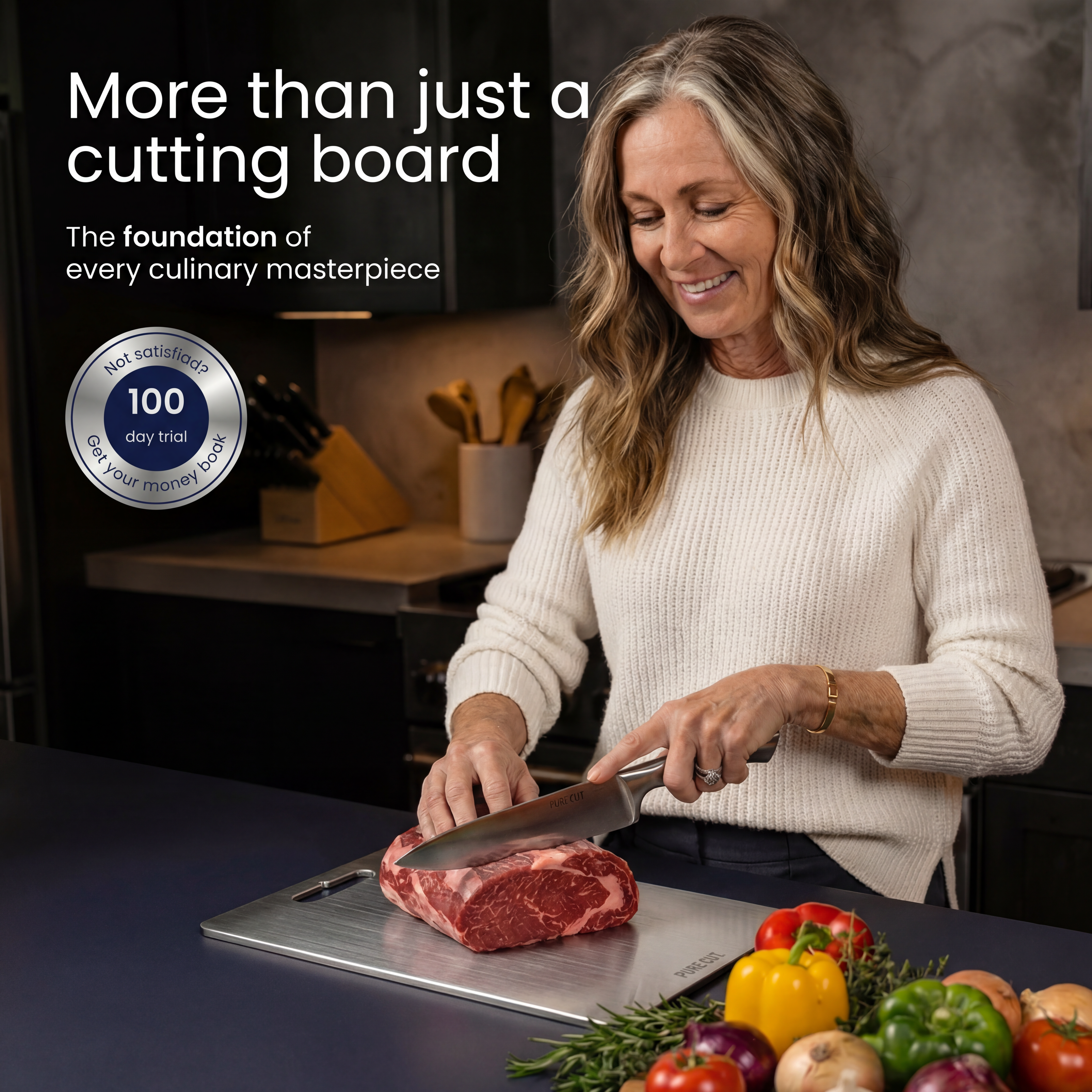 PureCut® | ¡Tabla de cortar 100% libre de PFAS y químicos!